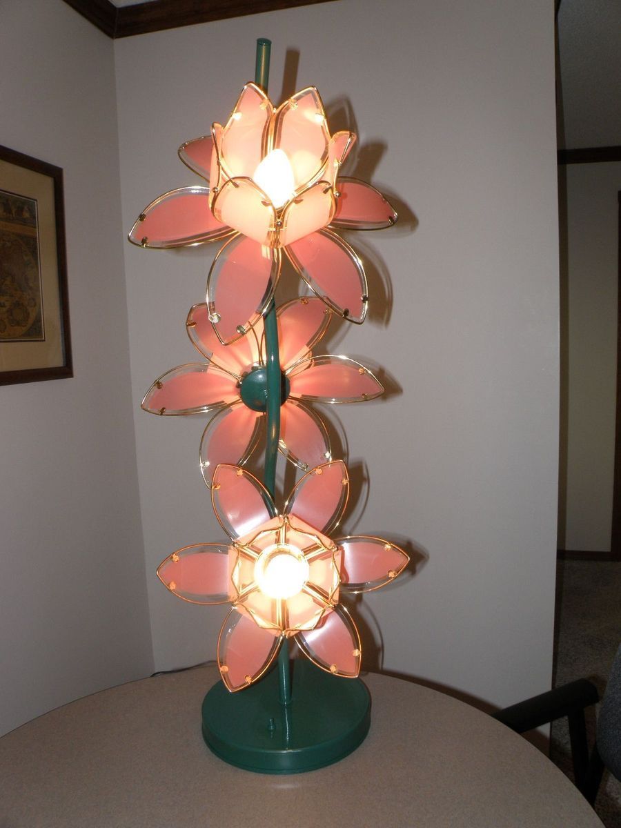 Pink Flower Table Lamp