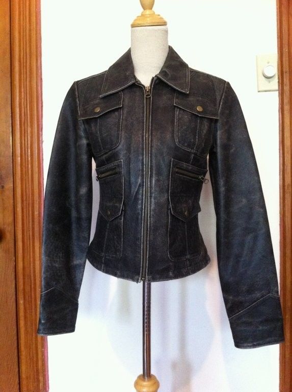 Jacob Connexion Leather Jacket Womens XS Excellent Condition