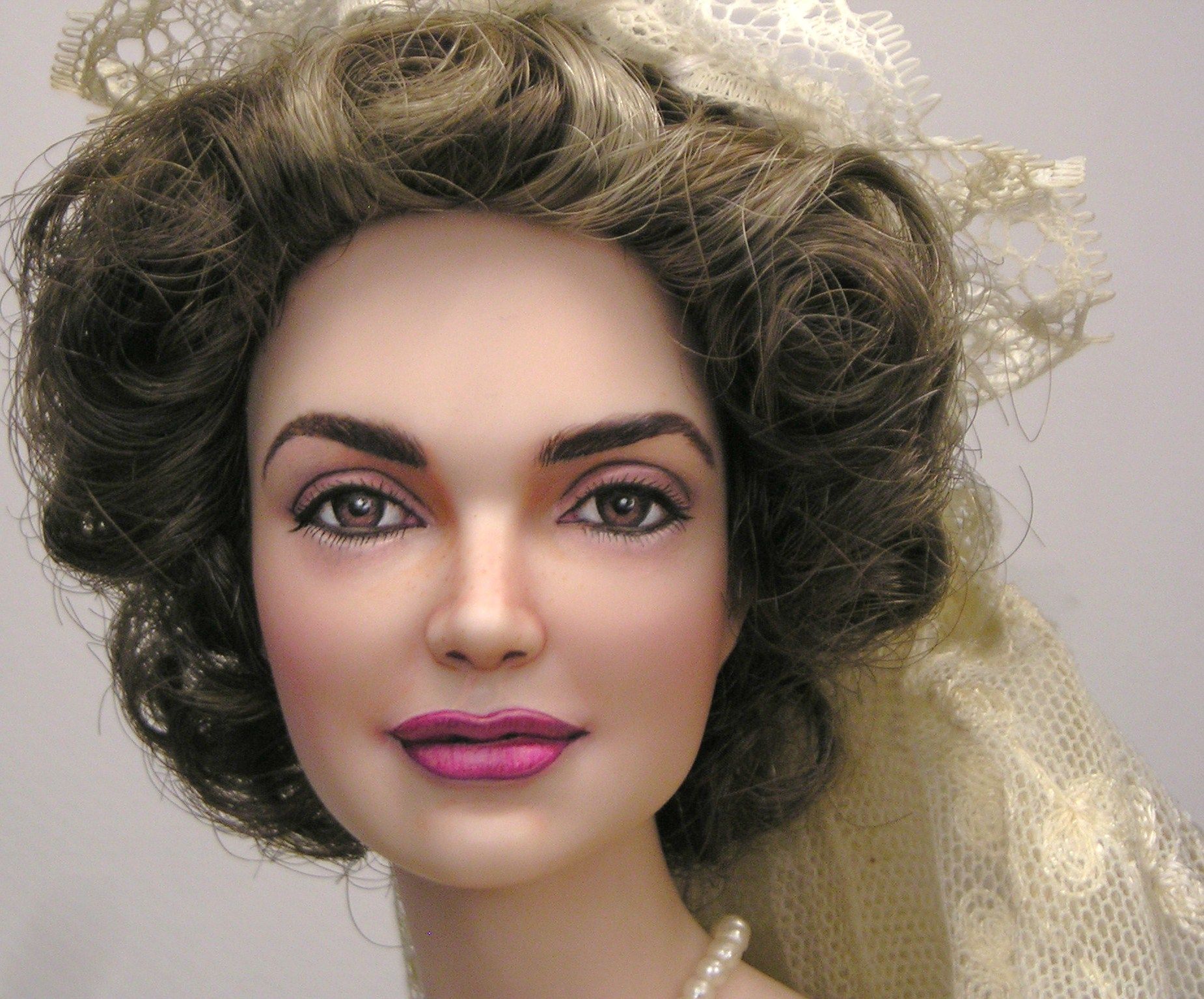 16 Inch Jacqueline Kennedy Porcelain Heirloom Bride Doll Manufactured