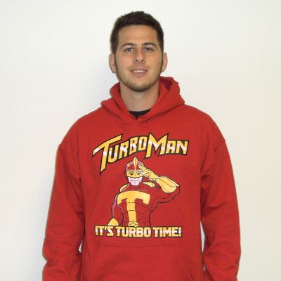 Turboman Hoodie Jingle All The Way Its Turbo Man Time Hooded