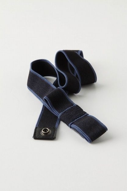 Anthropologie Gift Bow Strech Belt Navy Black Size S