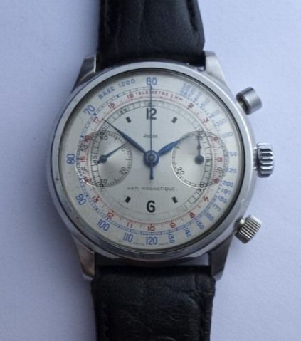 Jaeger LeCoultre RARE Vintage Chronograph Steel 1940s