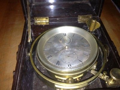 RARE Antique English James Murray Cased Nautical Chronometer