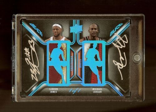 Lebron James Michael Jordan UD Black Logoman Auto