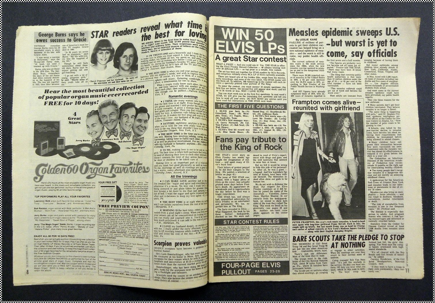 The Star Newspaper September 13 1977 May 2 1978 Charlies Angels Elvis