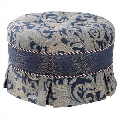 Jennifer Taylor Hampton Round Ottoman with Cord 2347 596597