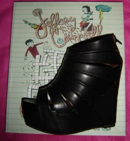 Jeffrey Campbell Sheman Platform Wedge Sandals 7