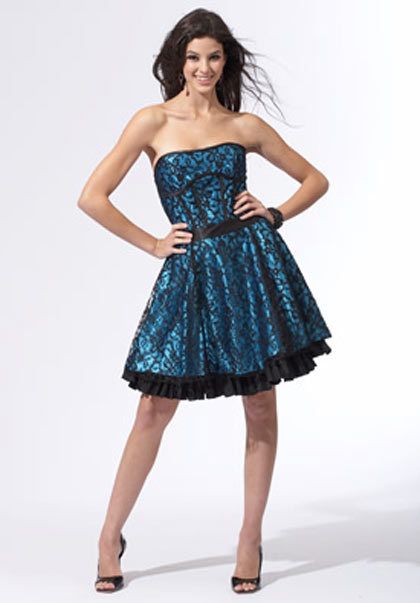 Jessica McClintock Lace Corset Short Dress Gown Size 7