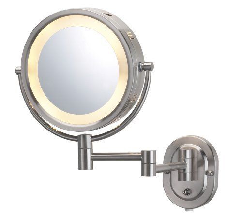 Jerdon Jerdon Eclipse 8 Lighted Wall Mount Mirror Makeup 5X 1x