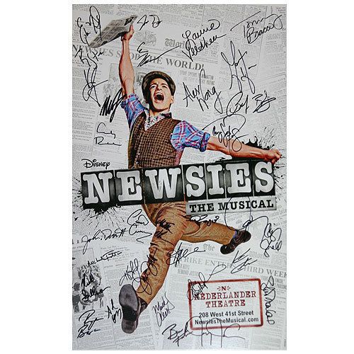 Broadway Newsies Jeremy Jordan Orig Cast Signed Poster On Popscreen