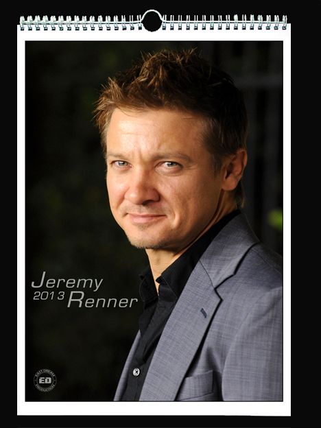 Jeremy Renner 2013 Wall Holiday Calendar