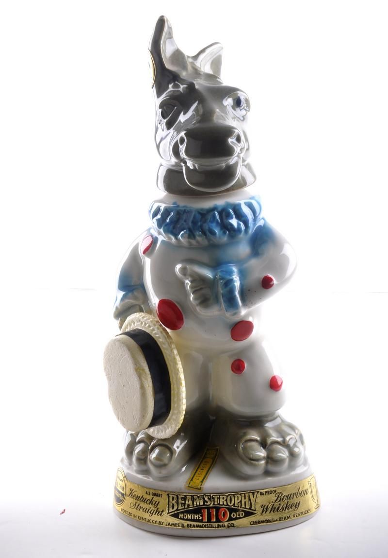 Jim Beam 1968 Democratic Clown Donkey Decanter Bottle