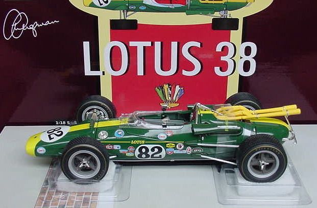 JIM CLARK LOTUS 38 FORD CAROUSEL 1 5201 INDY 500 WINNER 1 18 DIECAST