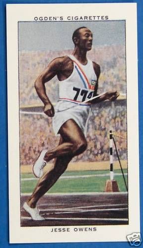 1936 Ogdens Cigarettes Jesse Owens Reprint Card