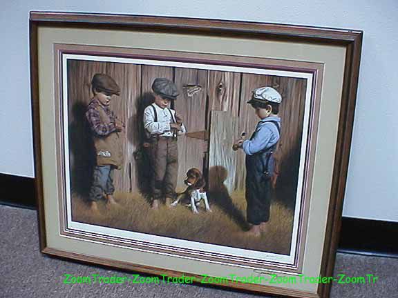 Jim Daly Odd Man Out Signed Framed Print Low 18