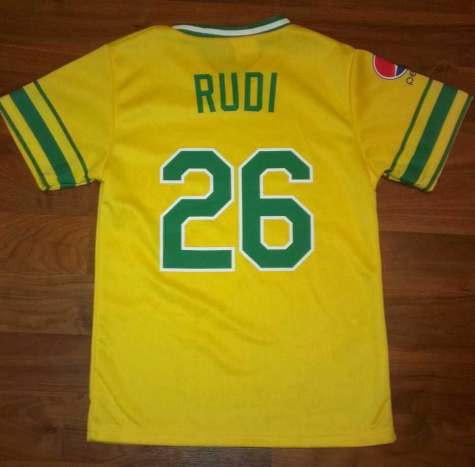 Joe Rudi 26 Retro Gold Jersey Oakland As SGA Adult Sz S