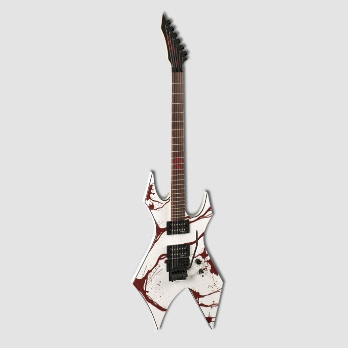 The BC RICH Joey Jordison Warlock II Electric Guitar White With Blood ...