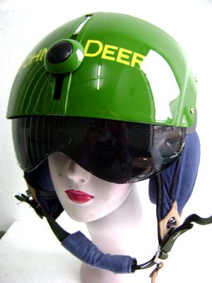 US Green Air Jet Fighter Helicopter Helmet John Deere