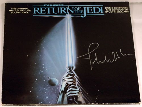 John Williams Signed Star Wars Return of The Jedi Album Vinyl Composer  