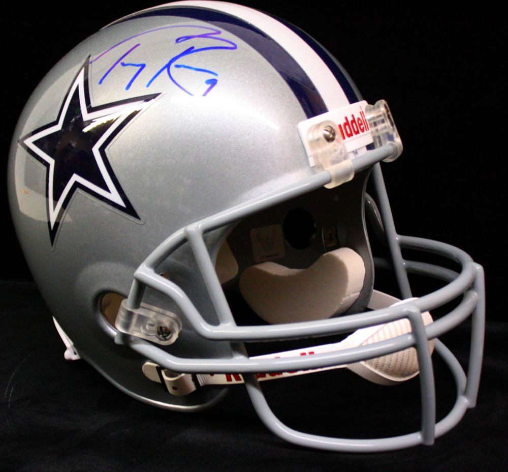 Tony Romo Signed Autographed Dallas Cowboys F s Full Size Helmet JSA W291095  