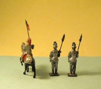 Vintage Lead 3 Knights VGC 1950s by Johillco Britains Era  