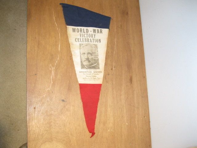 WWI US Army Victory General John J Pershing Pennant 1918  