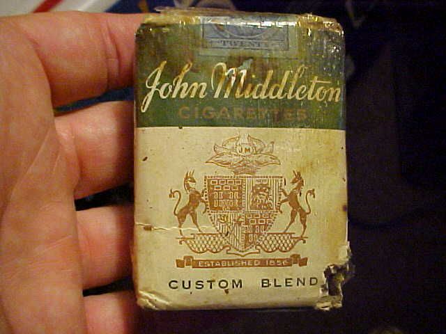 Vintage SEALED 1940's John Middleton Cigarette Pack  