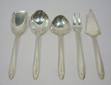 Vintage Meriden International Silverplate First Lady 5pc Condiment Hostess Set  