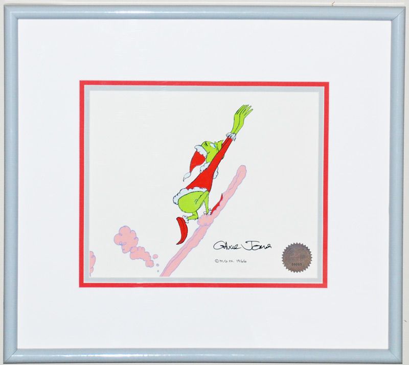 Signed Chuck Jones Rare Grinch Production Cel The Grinch 1966  
