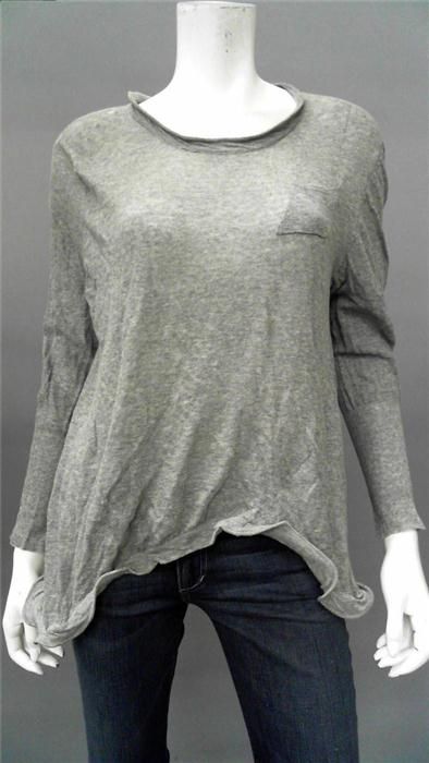 Jonathan Simkhai Wire Tee Ladies Womens M Soft Crew Neck Pullover Sweater Gray  