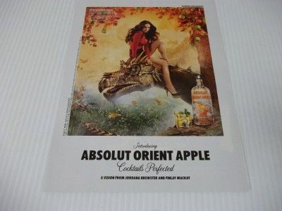 Jordana Brewster Orient Apple Absolut Vodka Ad Pinup clipping E  