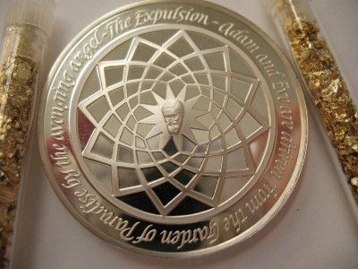 1 3 OZ 925 SILVER COIN THE EXPULSION MICHELANGELO GOLD  