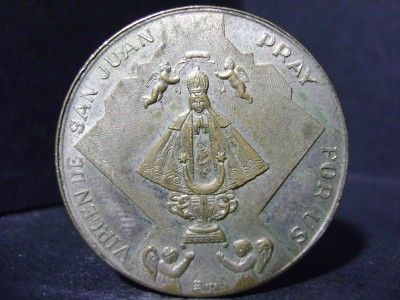 italy virgen de san juan medal coin reeded edge 34mm extreamly rare LOT C  