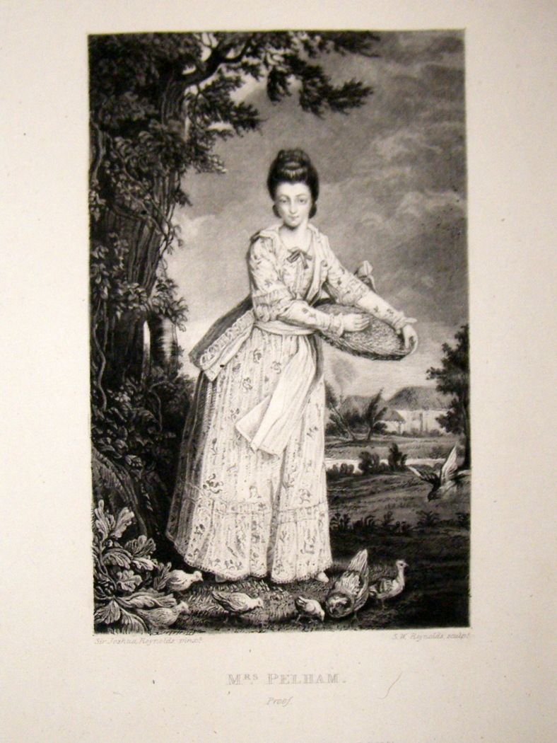 After Joshua Reynolds C1830 Folio Mezzotint Mrs Pelham Pretty Lady  