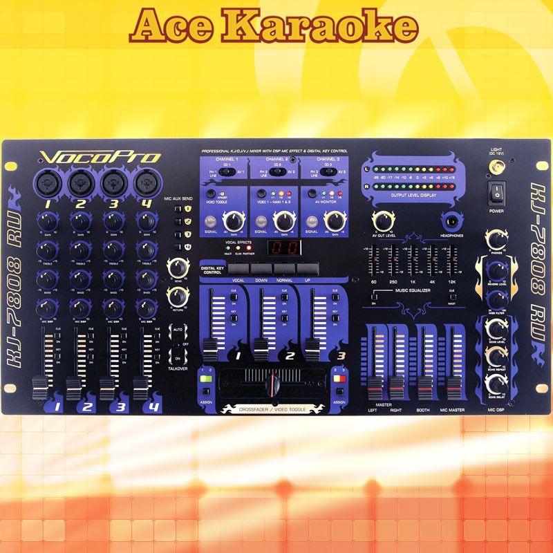 VocoPro KJ 7808 RV Professional Karaoke Mixer w DSP