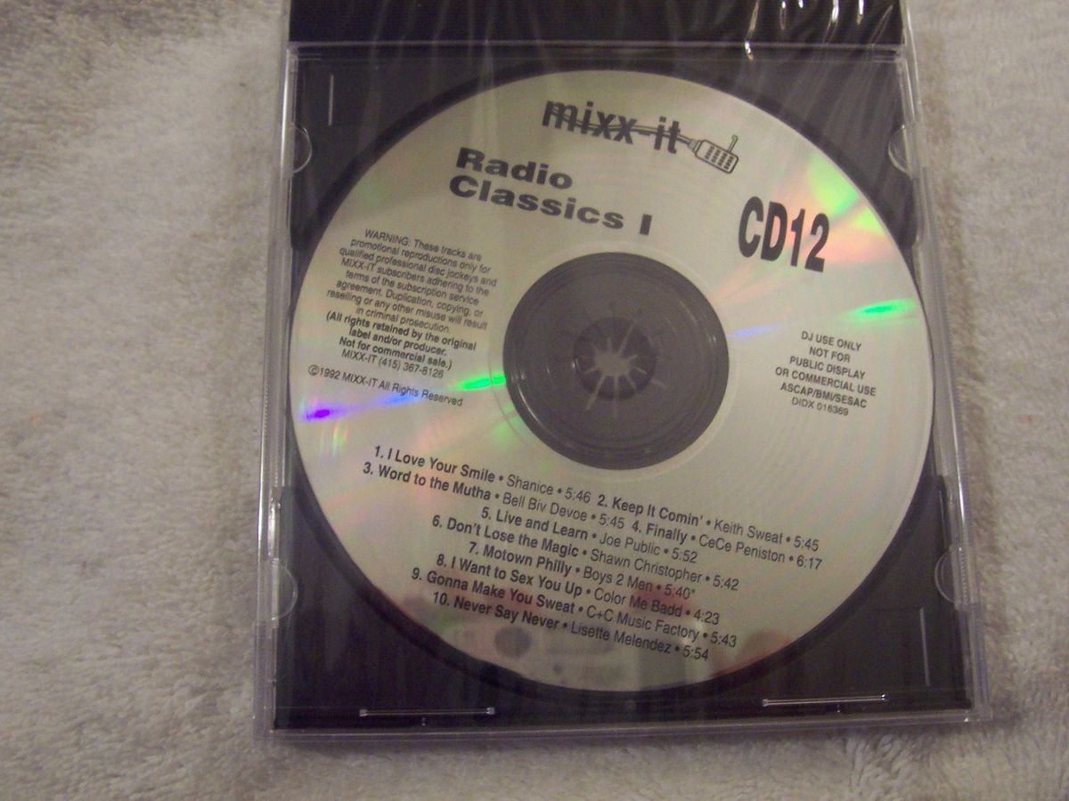 SHANICE   KEITH SWEAT   BBD MIXX IT CD 12 RADIO CLASSICS I [ PROMO ]DJ