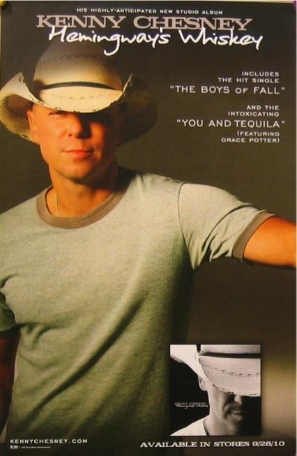 Kenny Chesney Poster Hemingways Whiskey T11