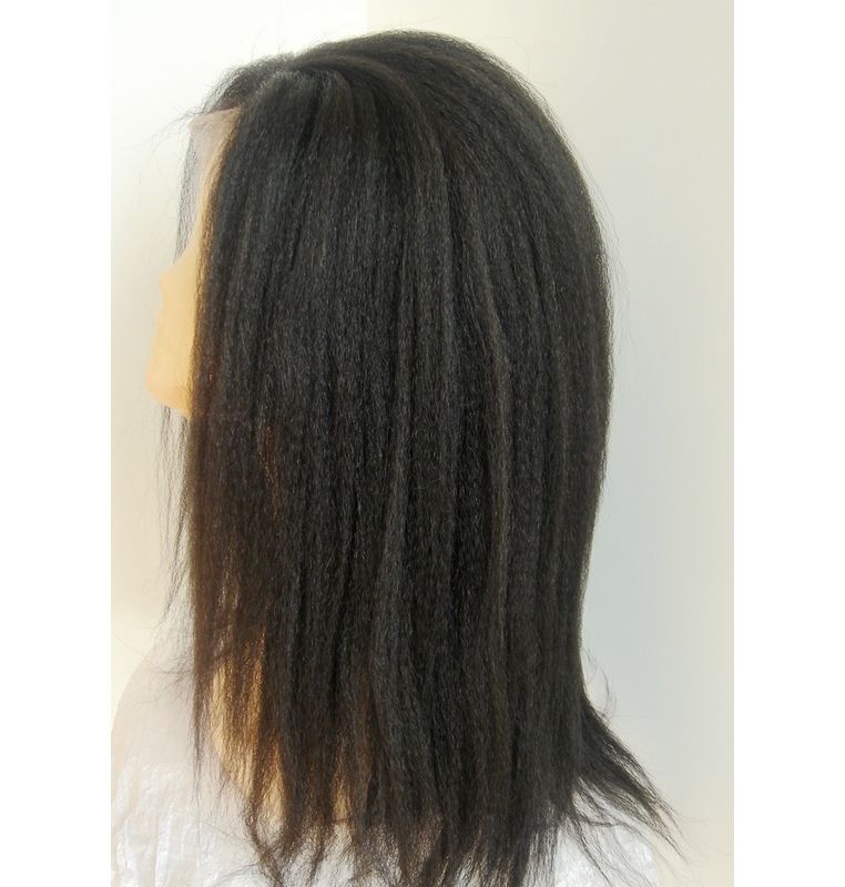 Full Lace Brazilian Virgin Kinky Straight Human Hair Wig