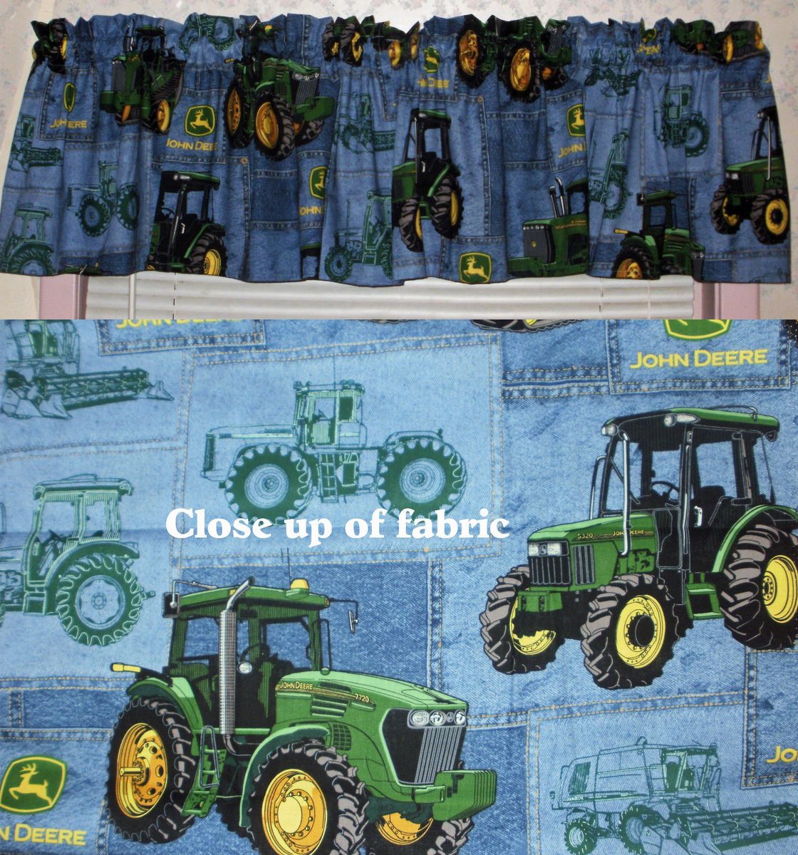 John Deere Deer Tractor Valances Valance Boys Nursery Kitchen Curtain