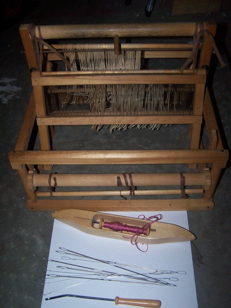 Vintage Hand Table Top Weaving Loom Peacock Waupun Wis