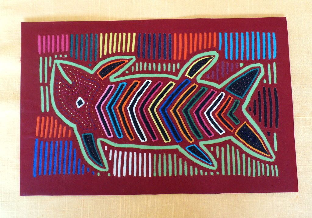 Kuna Indian Mola Folk Art Reverse Applique Panama San Blas Islands