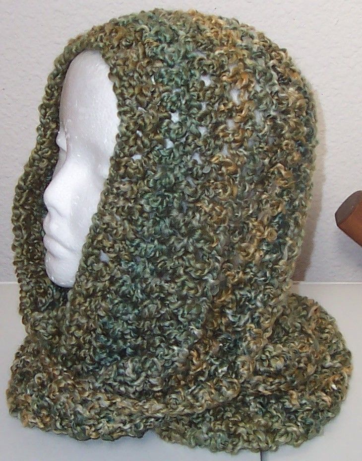 Hand Crocheted Infinity Eternity Scarf Meadow Lion Homespun Yarn