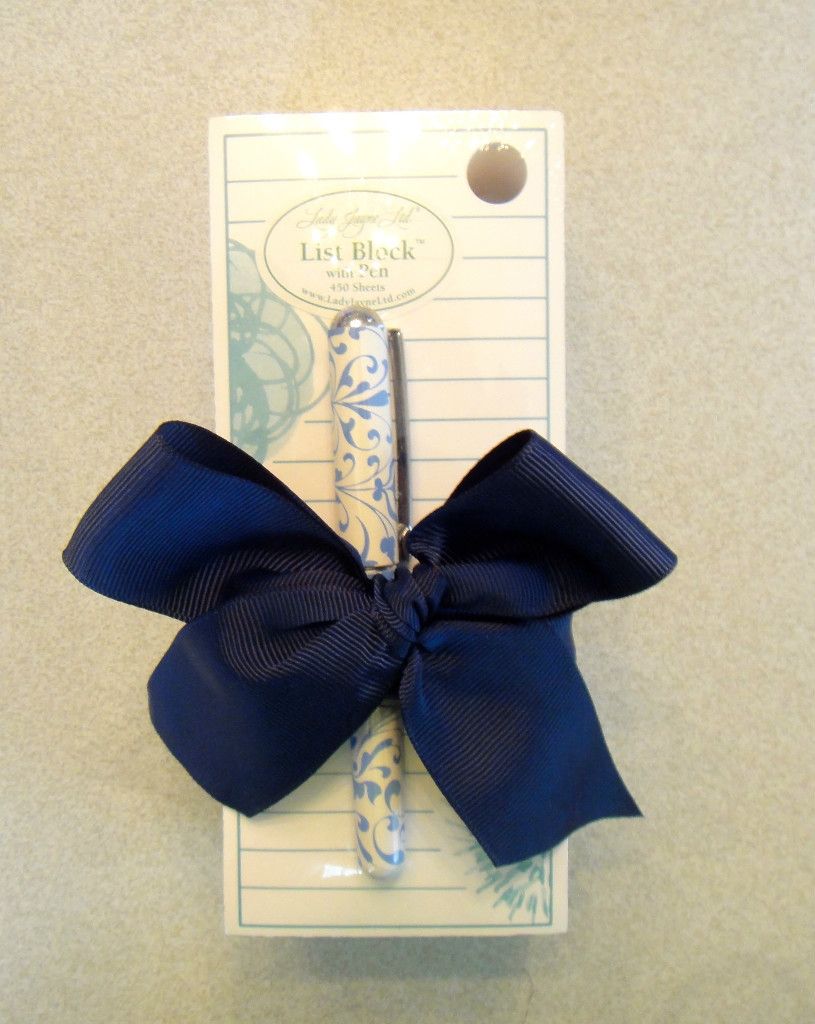 Navy Lady Jayne 450 Sheet Note Pad Block Gel Pen