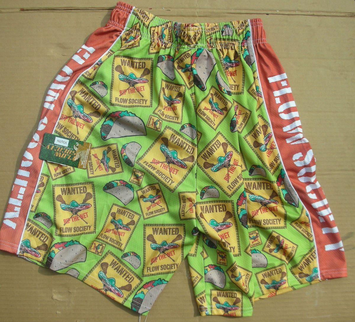 Society   Youth Large Quiero Lacrosse Shorts   Margarita   Rip The Net