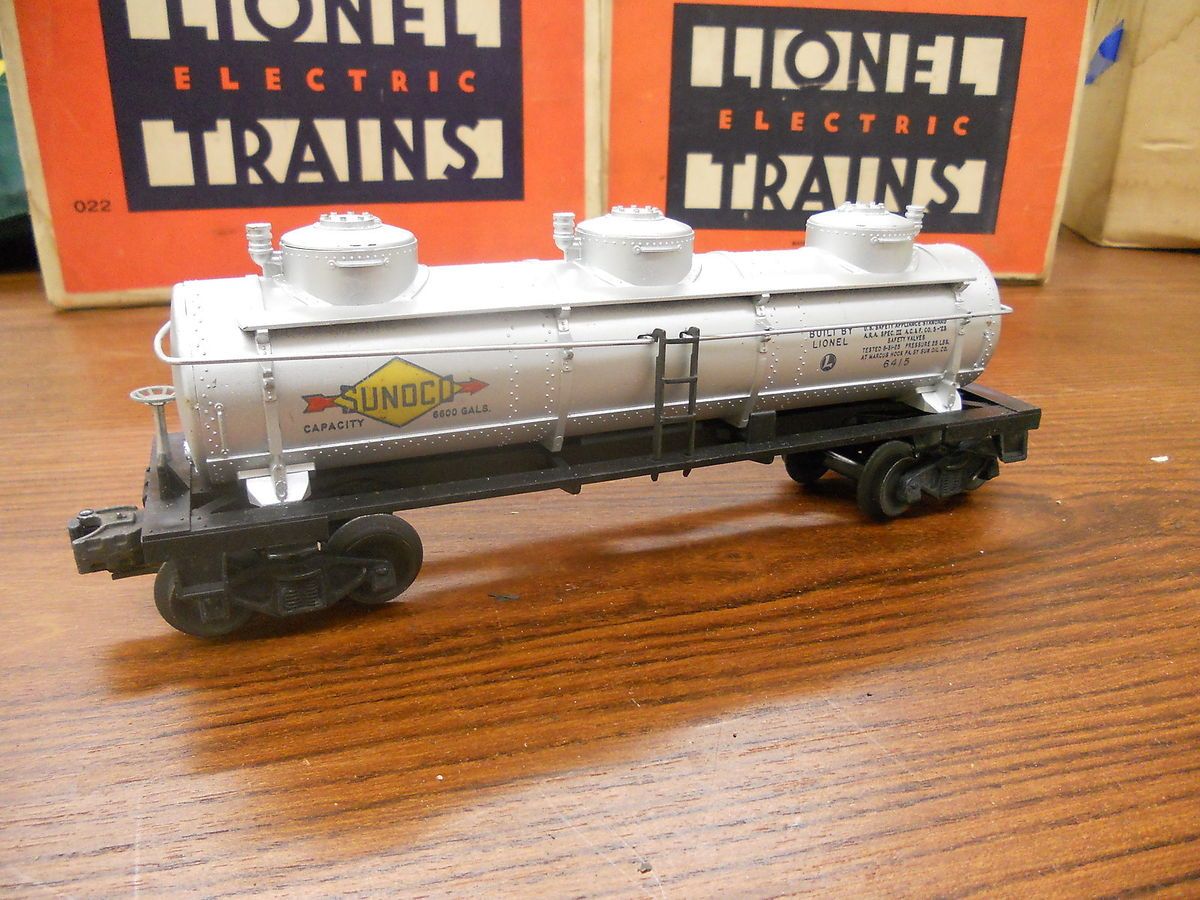 Vintage Lionel No 6415 Sunoco 3 Dome Tank Car