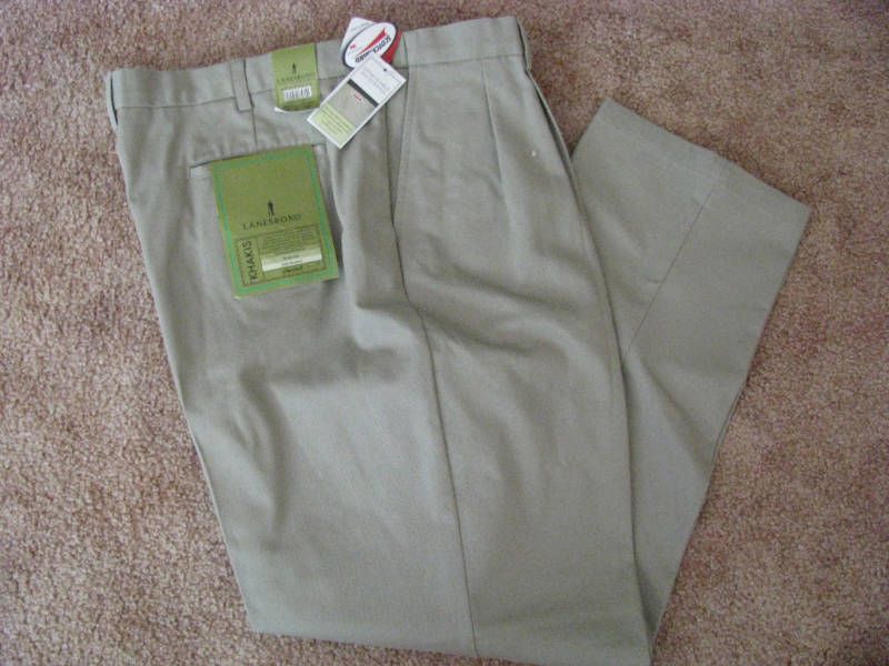 Lanesboro Khakis Pants 42W x 32L w Scotchguard