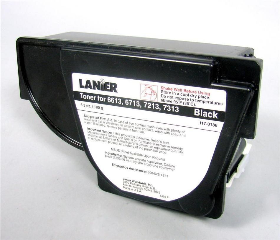 Lanier 6613 6713 7213 7313 Toner 117 0186 Black