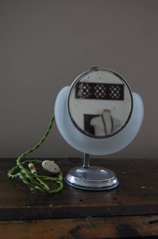 Art Deco Vanity Shaving Makeup Cloud Mirror by Lapeer