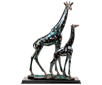 Giraffes Giraffe Animal Copper Statue