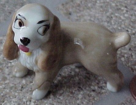 RARE 1956 Lady Tramp Dog Figurine 1 Wade Whimsie Figure Old Disney